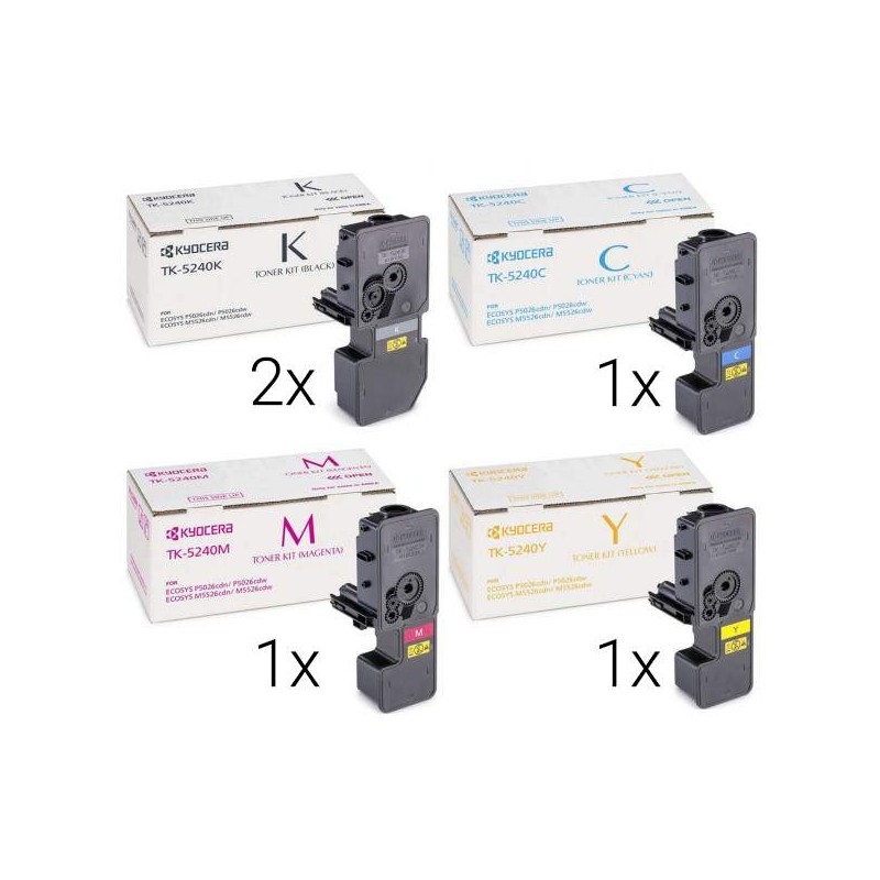  Kyocera Toner TK-5240 BK/C/M/Y Spar-Set/Pack Économique