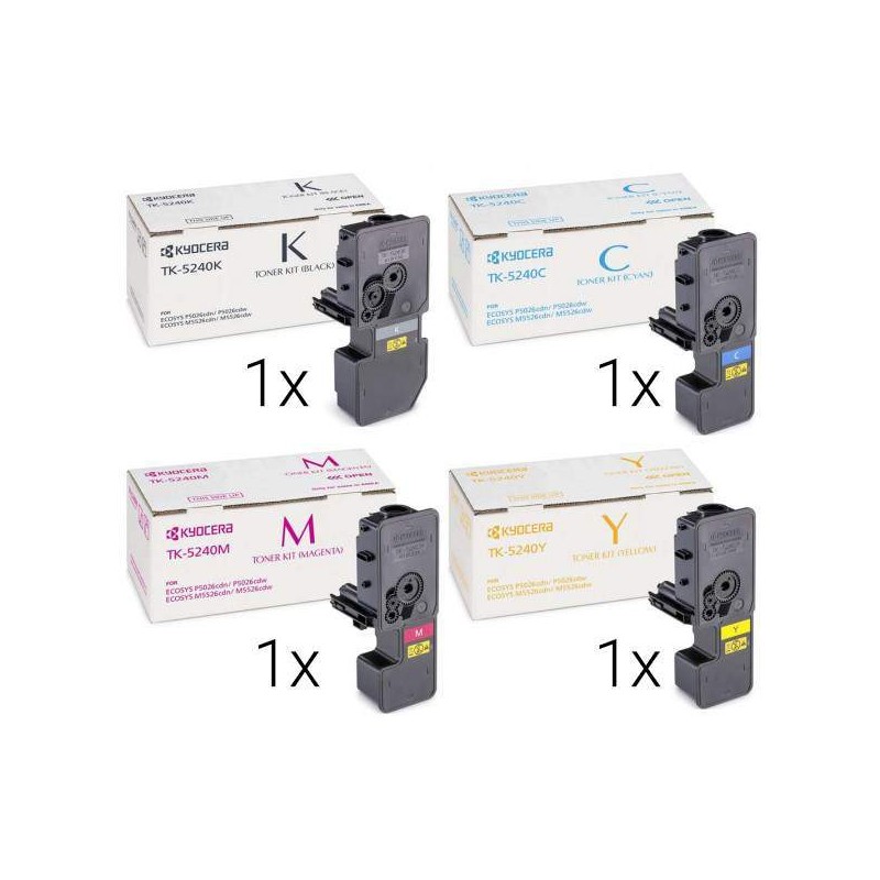  Kyocera Toner TK-5240K BK/C/M/Y Spar-Set/Pack Économique