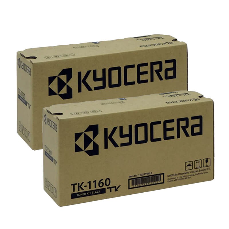 Kyocera Original TK-1160 Toner Noir Pack Double (1T02RY0NL0)