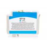 Compatible Epson C13T07124010 / C13T07124012 / T0712 Cartouche d'encre Cyan